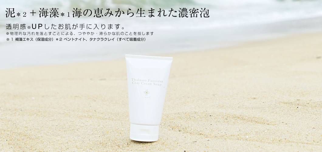 Thalasso Fucoidan Clay Cream Soap タラソ・フコイダン クレイクリームソープ 120g