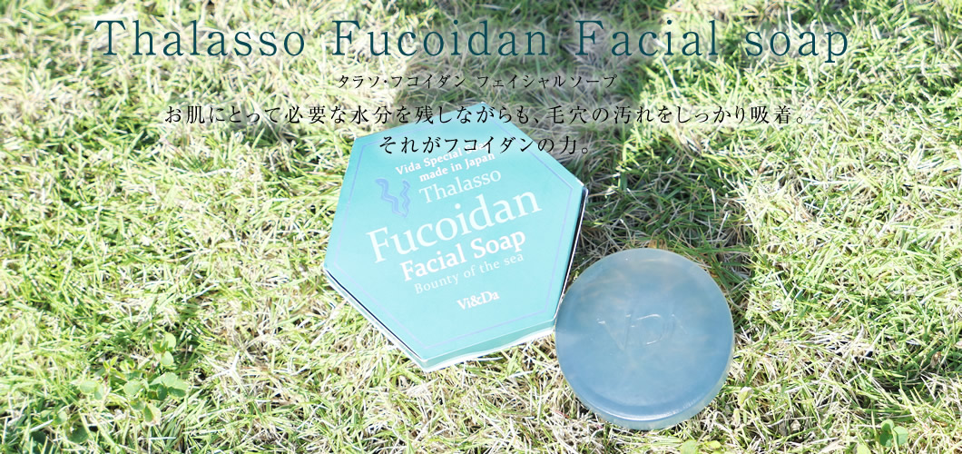 Thalasso Fucoidan Clay Cream Soap タラソ・フコイダン フェイシャルソープ 100g タラソフコイダン フェイシャルソープ 鉄腕ダッシュ 鉄腕DASH　ぬるぬる ヌルヌル ぬるぬる選手権 ヌメヌメ選手権 テレビ 海藻 もずく わかめ こんぶ 泥 洗顔 テレビ紹介 ミネラル ふこいだん ベントナイト ザ!鉄腕!DASH!!